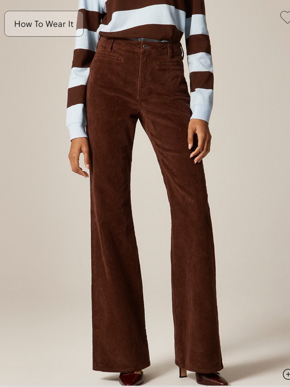 J Crew Vintage flare pant in corduroy